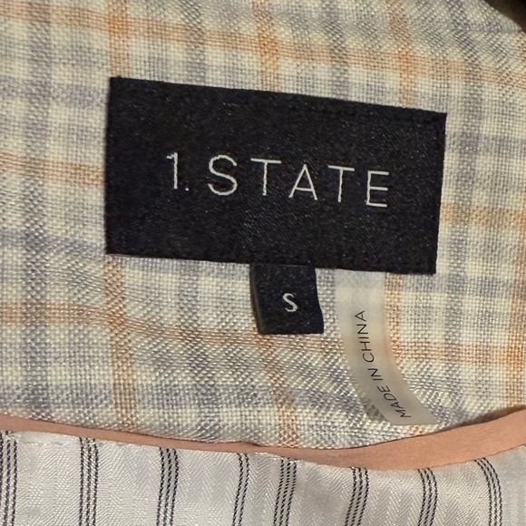 NWOT State Plaid Blazer - Size Small - Checkered Pattern - Picture 3 of 4